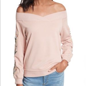 NWT Rebecca Minkoff Off Shoulder Macey Sweatshirt